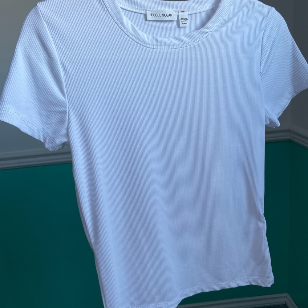 Rebel Sugar White Short Sleeve Tee